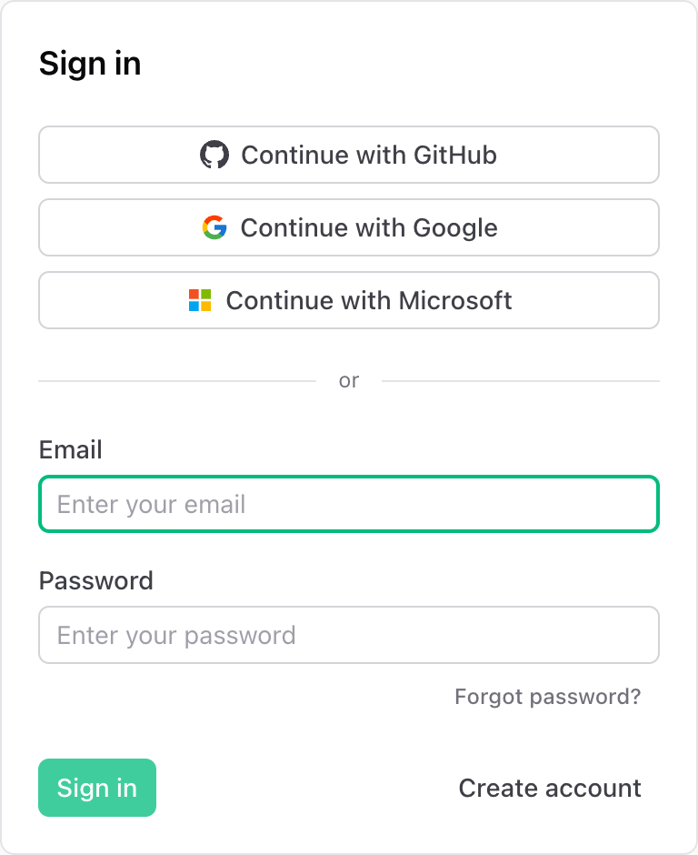 The Embeint HTF sign-in form
